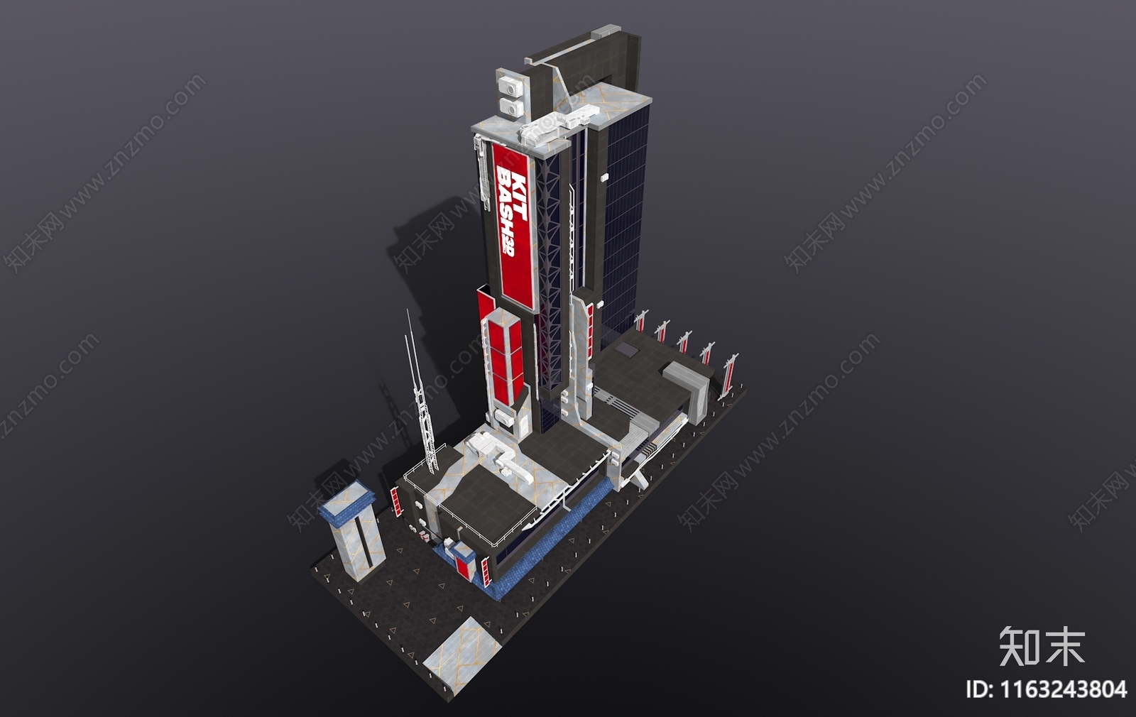 现代新中式其他商业建筑3D模型下载【ID:1163243804】