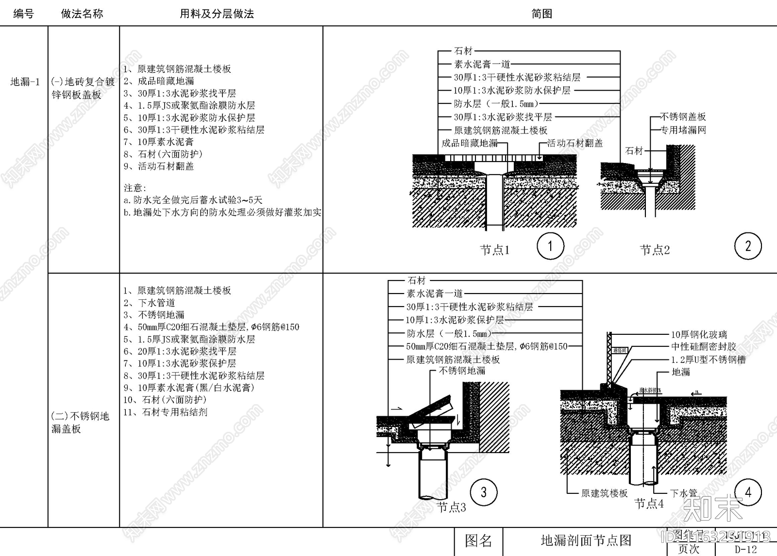 新中式现代地面节点cad施工图下载【ID:1163251913】