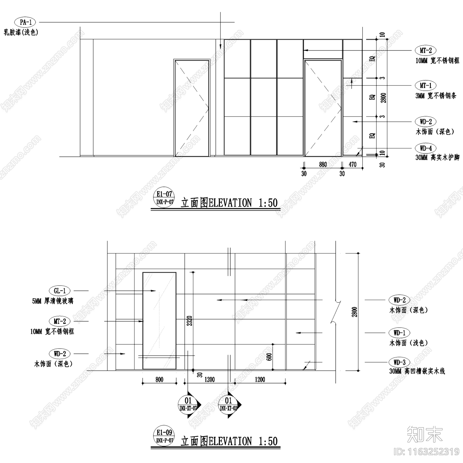 现代简约二层复式跃层室内家装cad施工图下载【ID:1163252319】