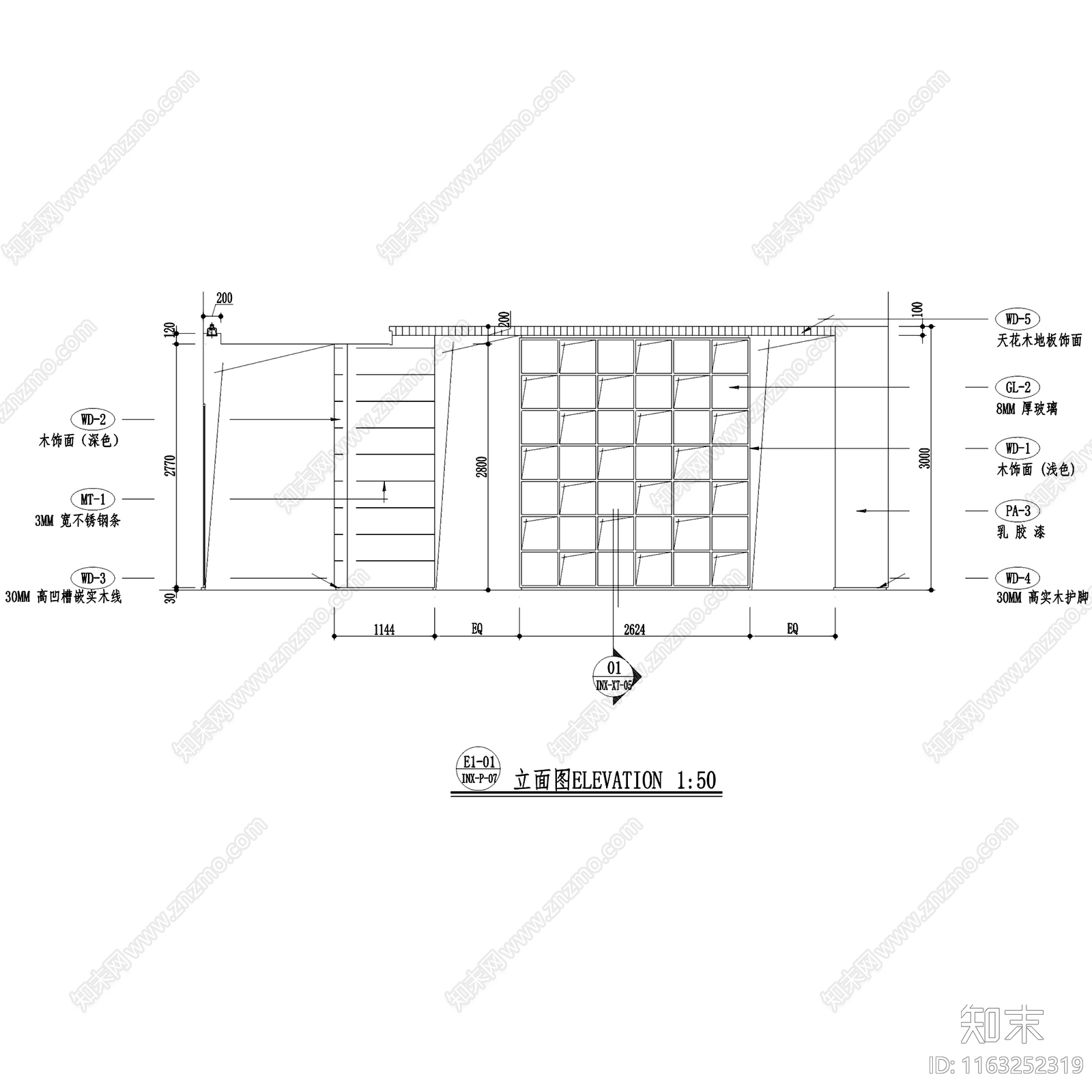 现代简约二层复式跃层室内家装cad施工图下载【ID:1163252319】