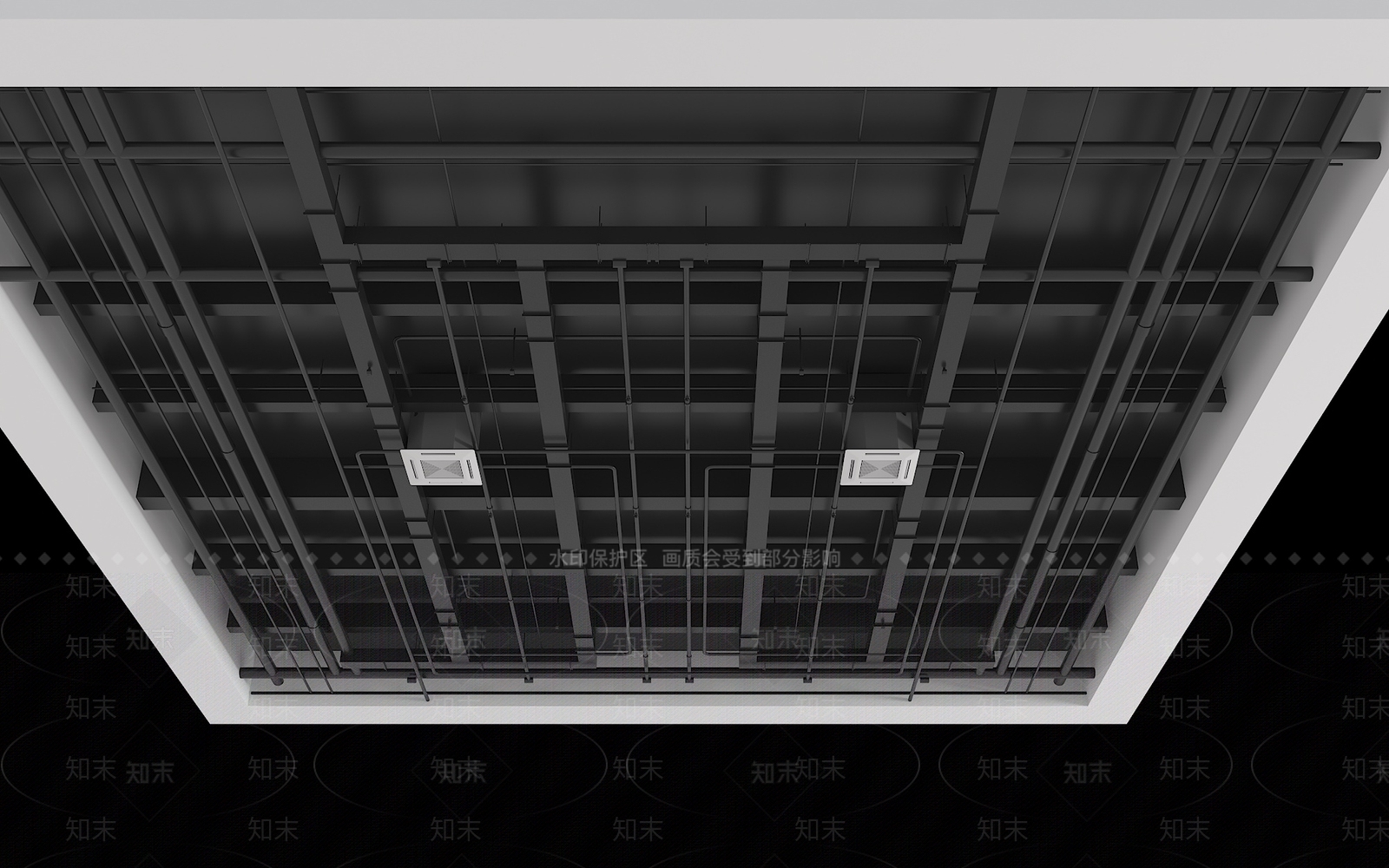 现代工业吊顶SU模型下载【ID:1163255627】