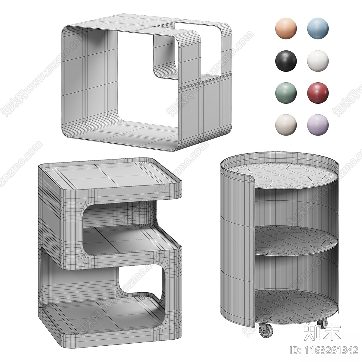 现代床头柜3D模型下载【ID:1163261342】