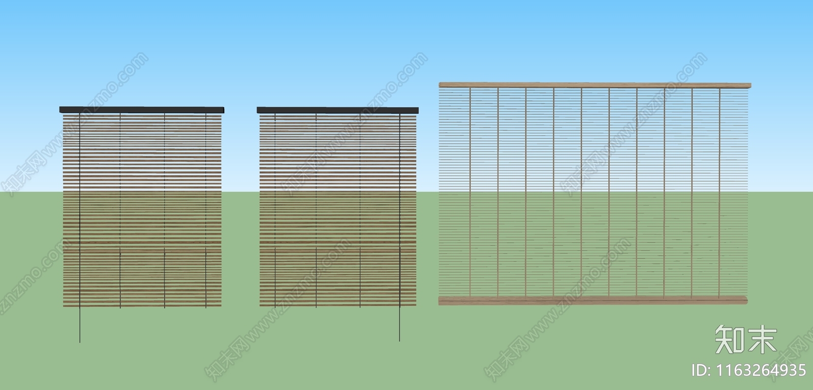 现代百叶窗SU模型下载【ID:1163264935】