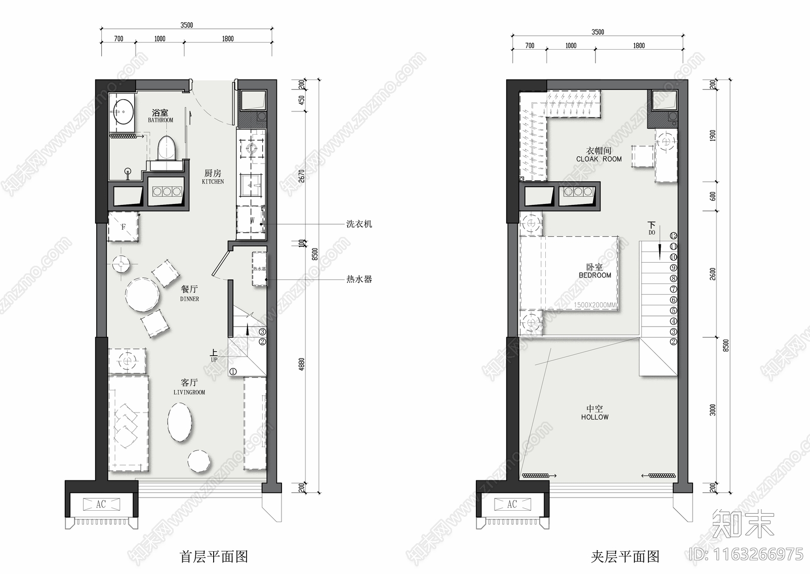 现代公寓施工图下载【ID:1163266975】