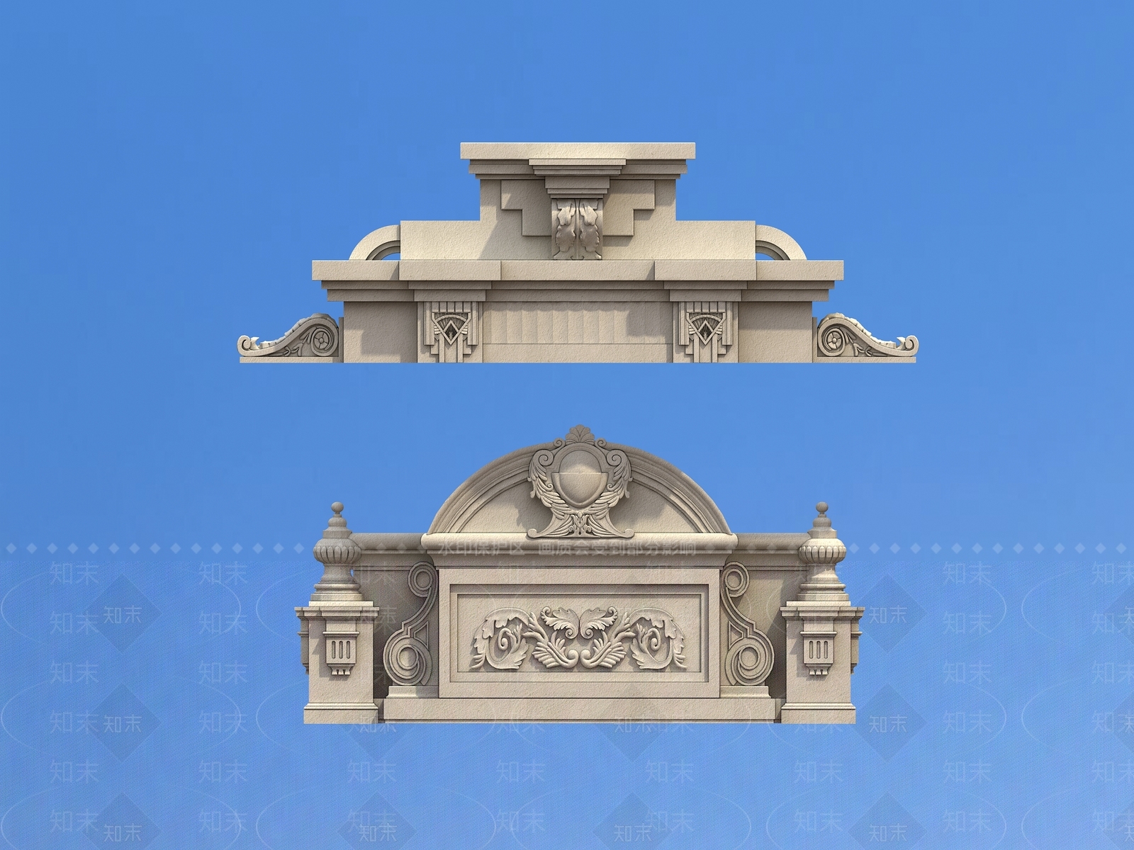 欧式雕花3D模型下载【ID:1163269499】_知末3d模型网