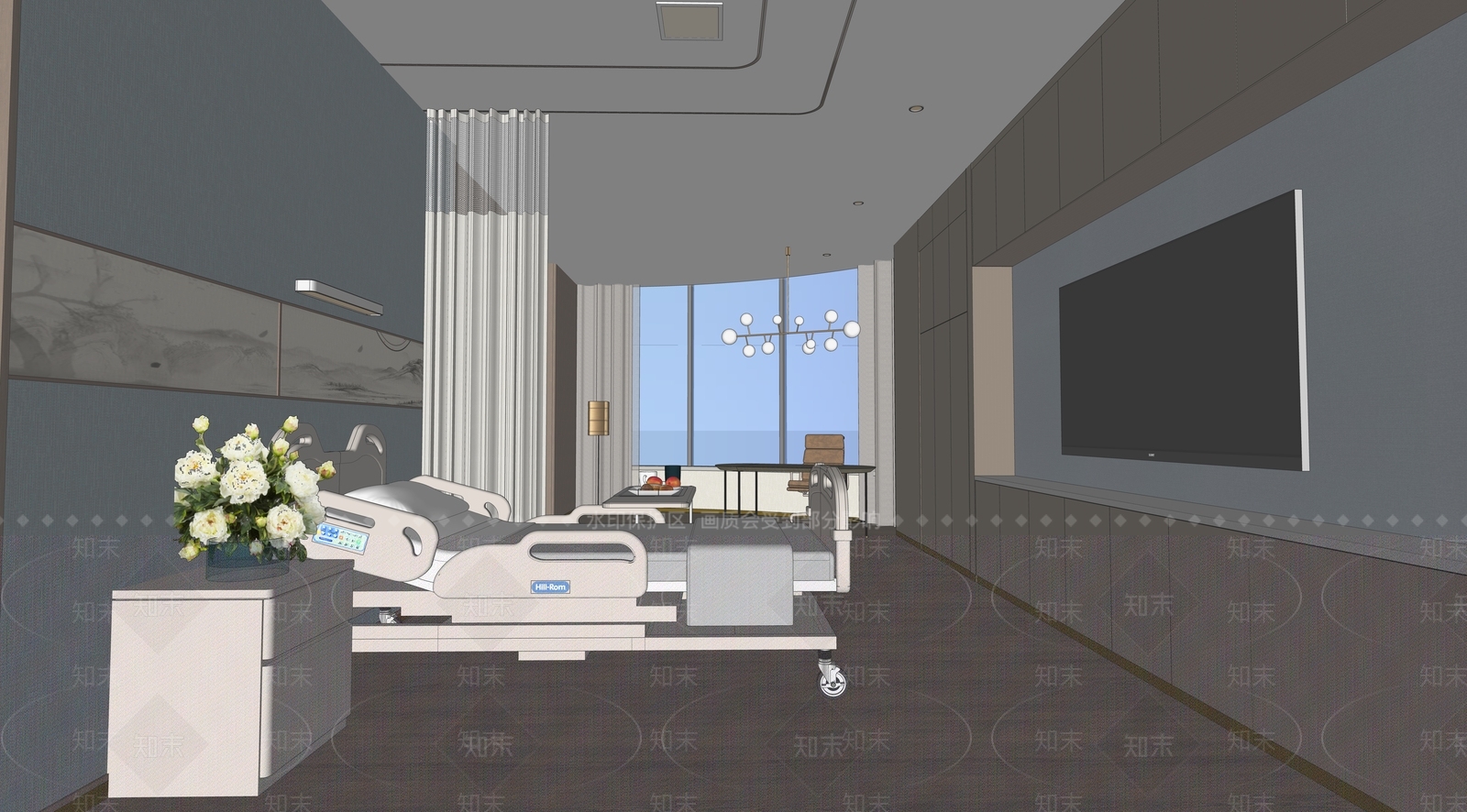 现代医院SU模型下载【ID:1163269775】