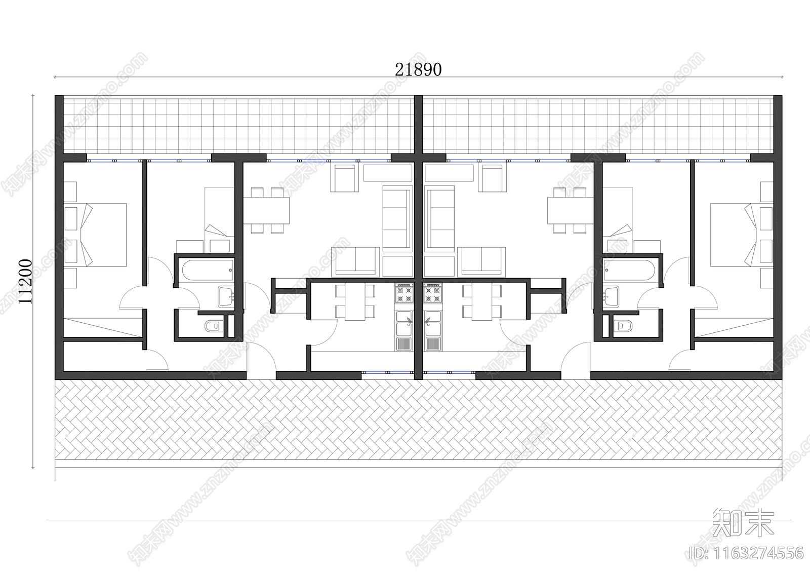 户型优化cad施工图下载【ID:1163274556】