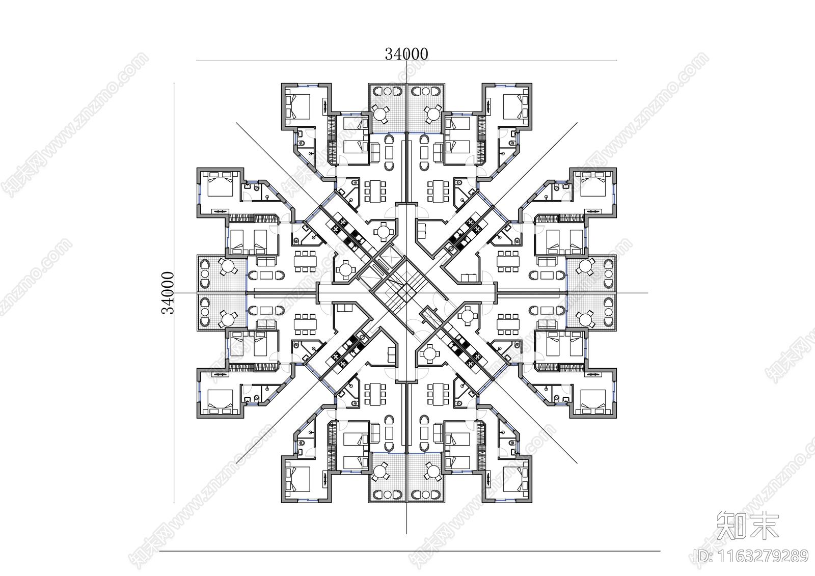 户型优化施工图下载【ID:1163279289】