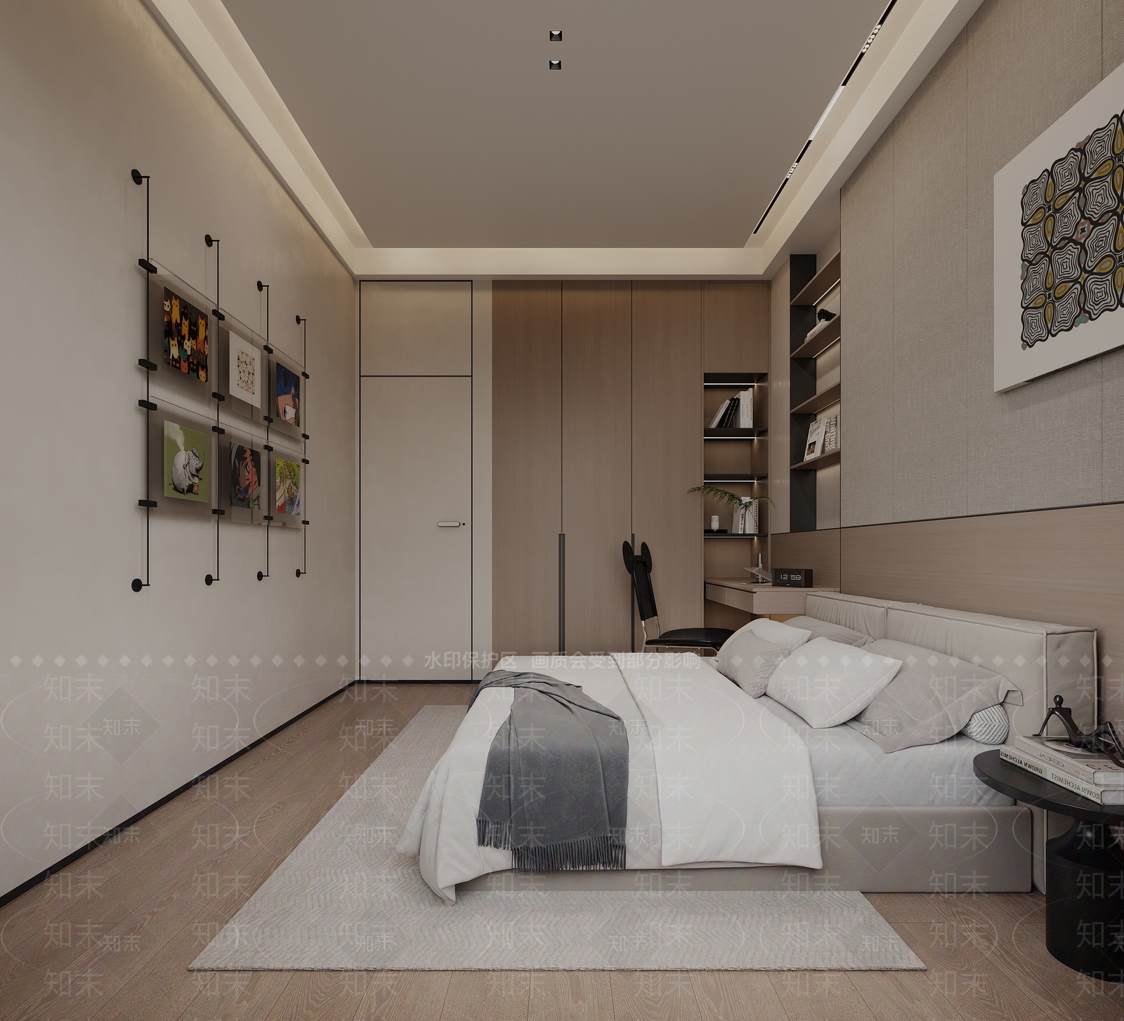 现代家居卧室3D模型下载【ID:1163288836】