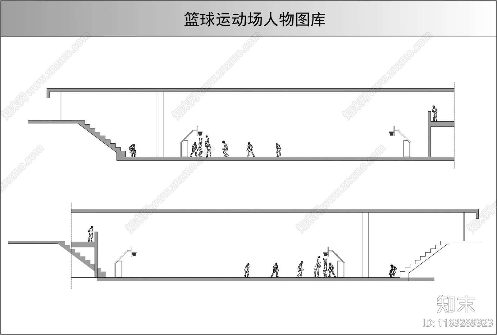 现代人物cad施工图下载【ID:1163289923】