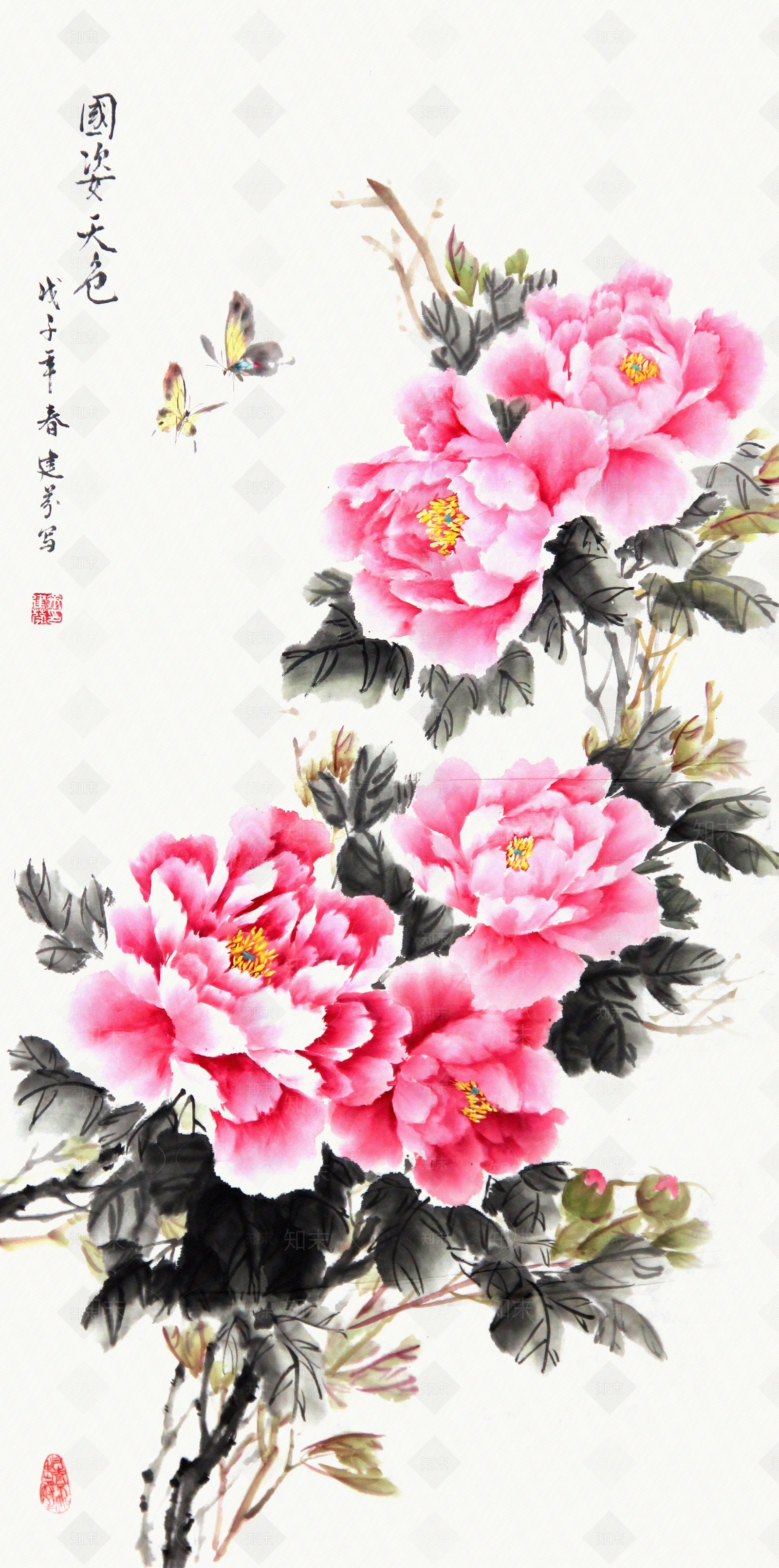 新中式中式壁纸贴图下载【ID:1163291676】