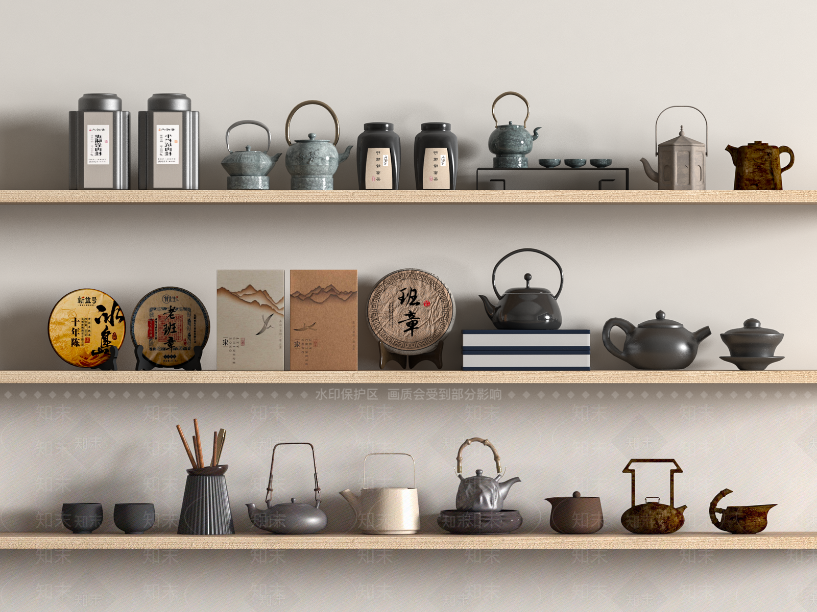 茶具SU模型下载【ID:1163292591】