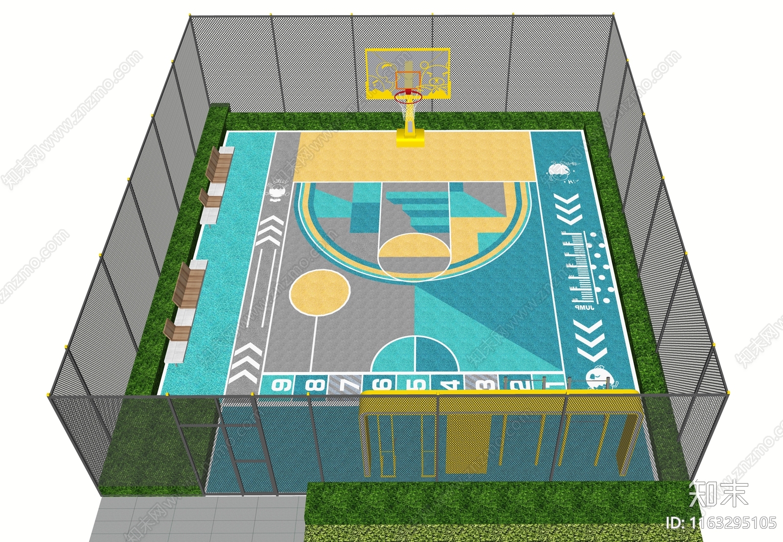 现代体育公园SU模型下载【ID:1163295105】