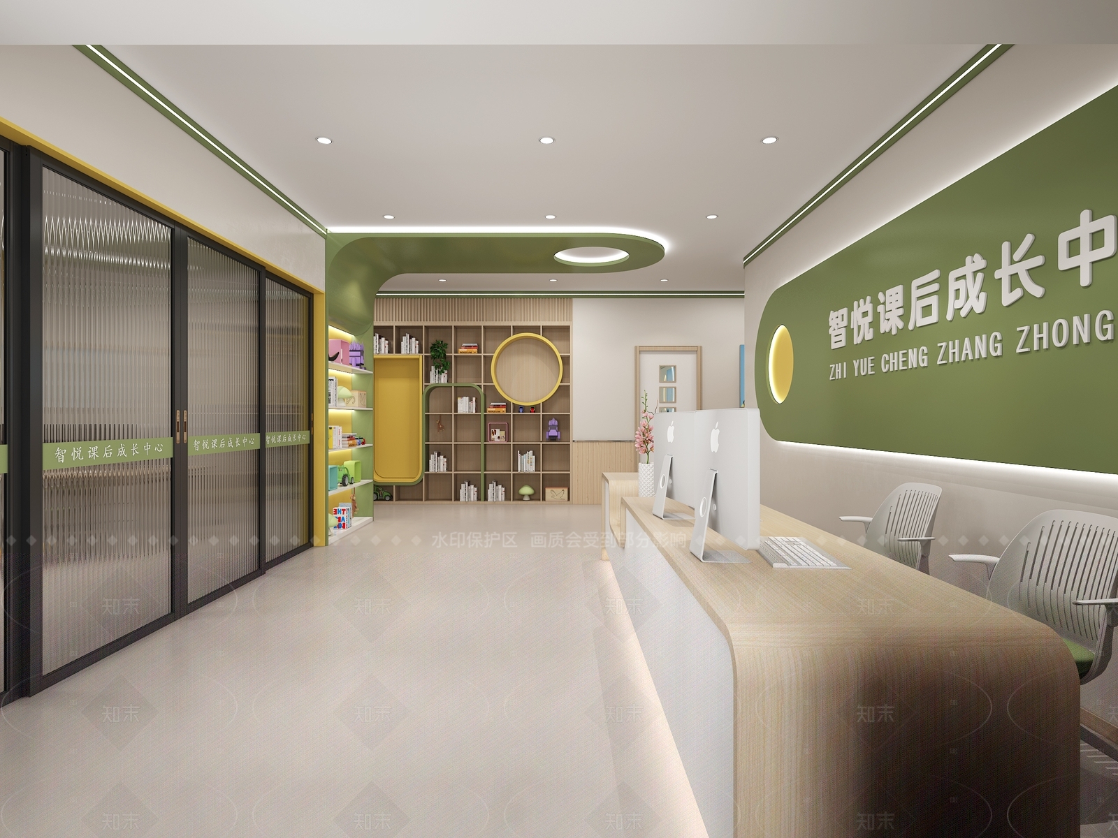 现代教室3D模型下载【ID:1214623704】