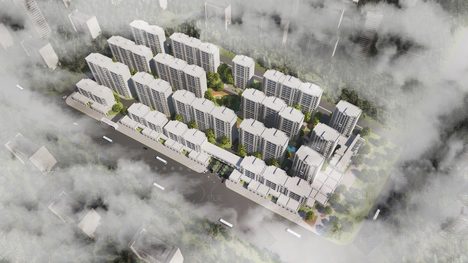 现代小区景观SU模型下载【ID:1163298284】