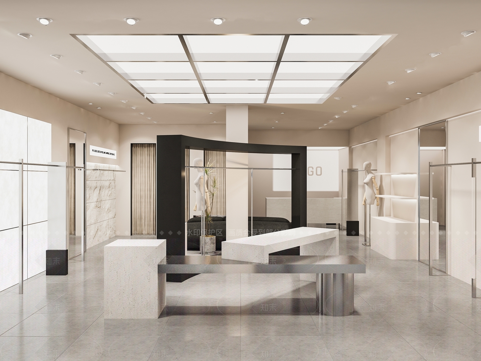 现代服装店3D模型下载【ID:1214623963】