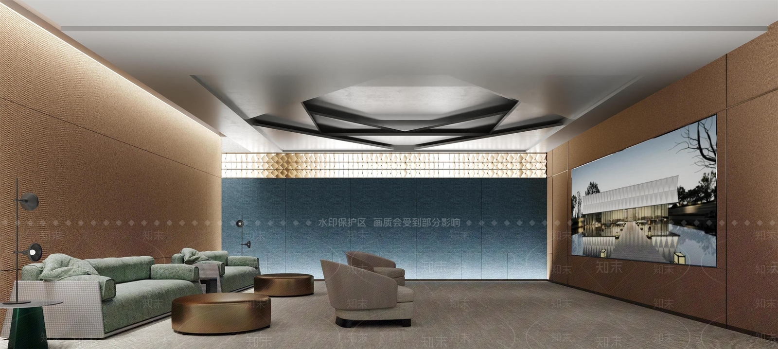 现代影音室3D模型下载【ID:1163304308】