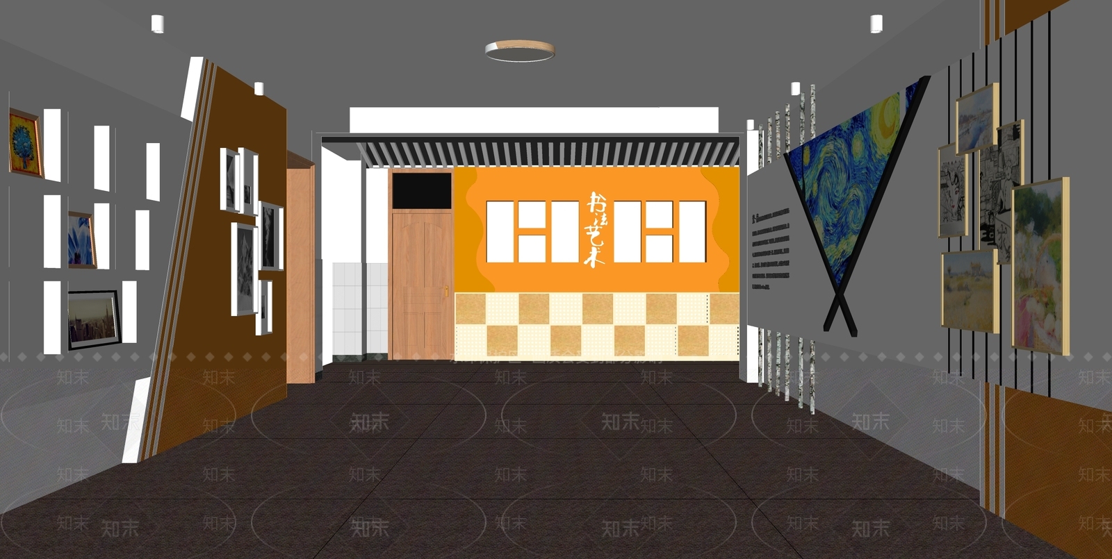 现代其他学校空间SU模型下载【ID:1163303211】