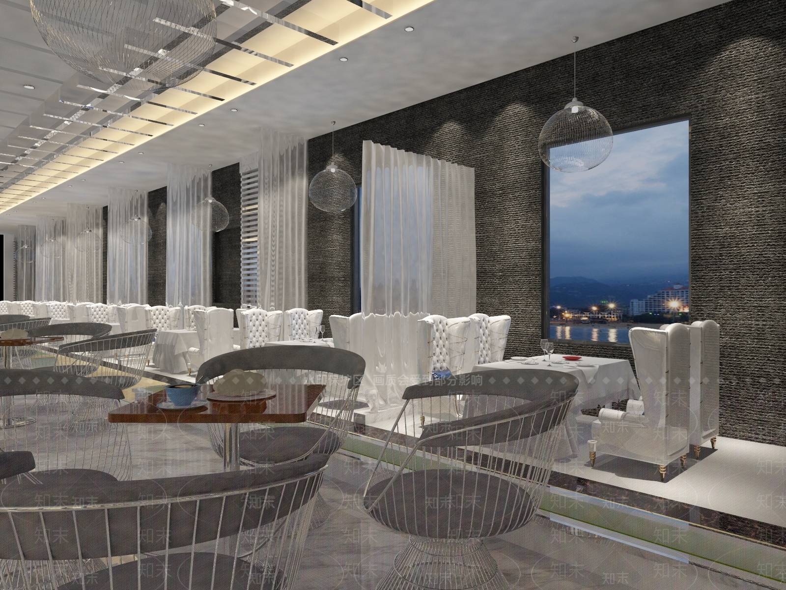 现代自助餐厅3D模型下载【ID:1163303438】