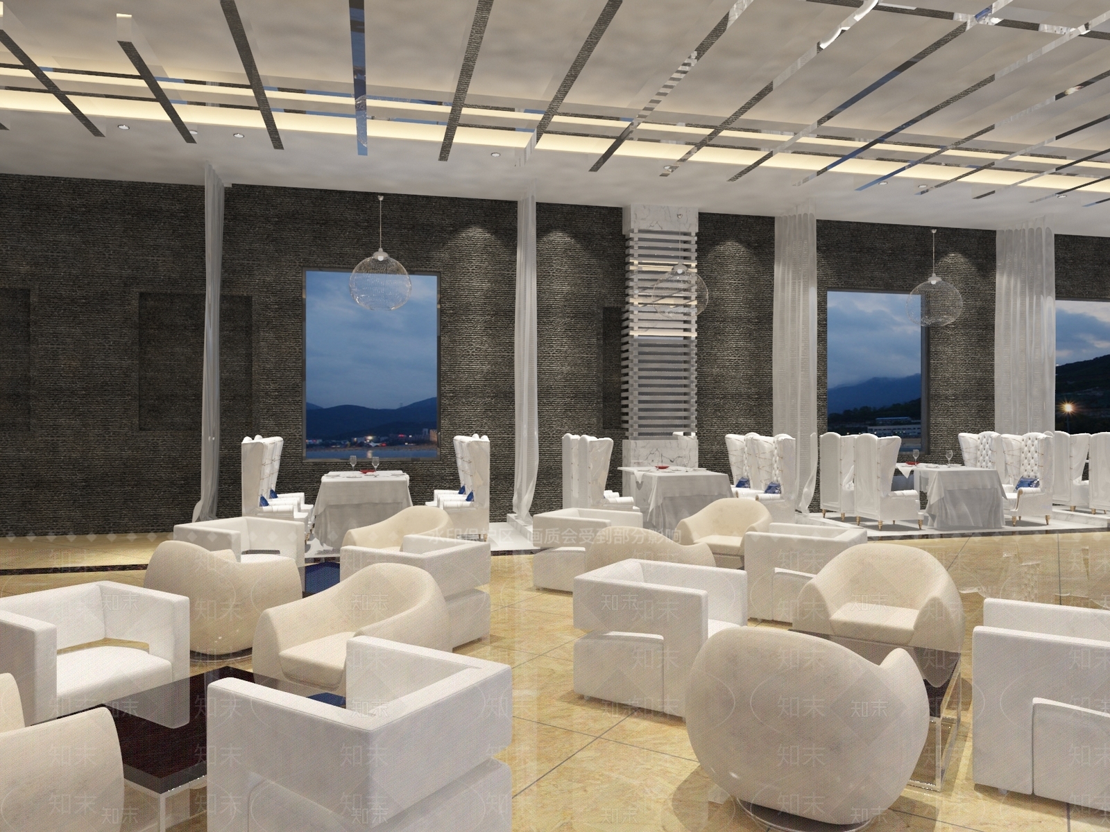 现代自助餐厅3D模型下载【ID:1163303641】