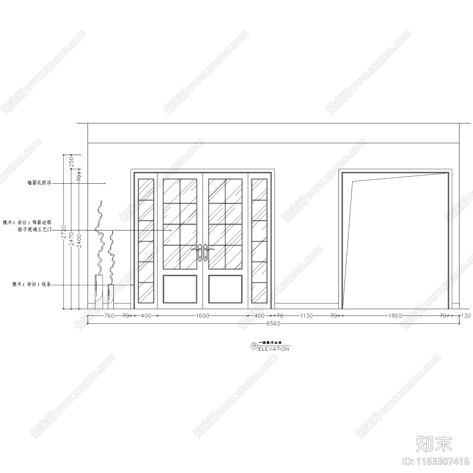 现代简欧三层别墅室内家装cad施工图下载【ID:1163307416】