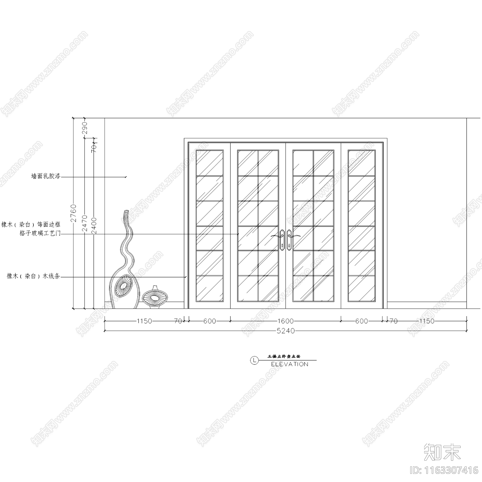 现代简欧三层别墅室内家装cad施工图下载【ID:1163307416】