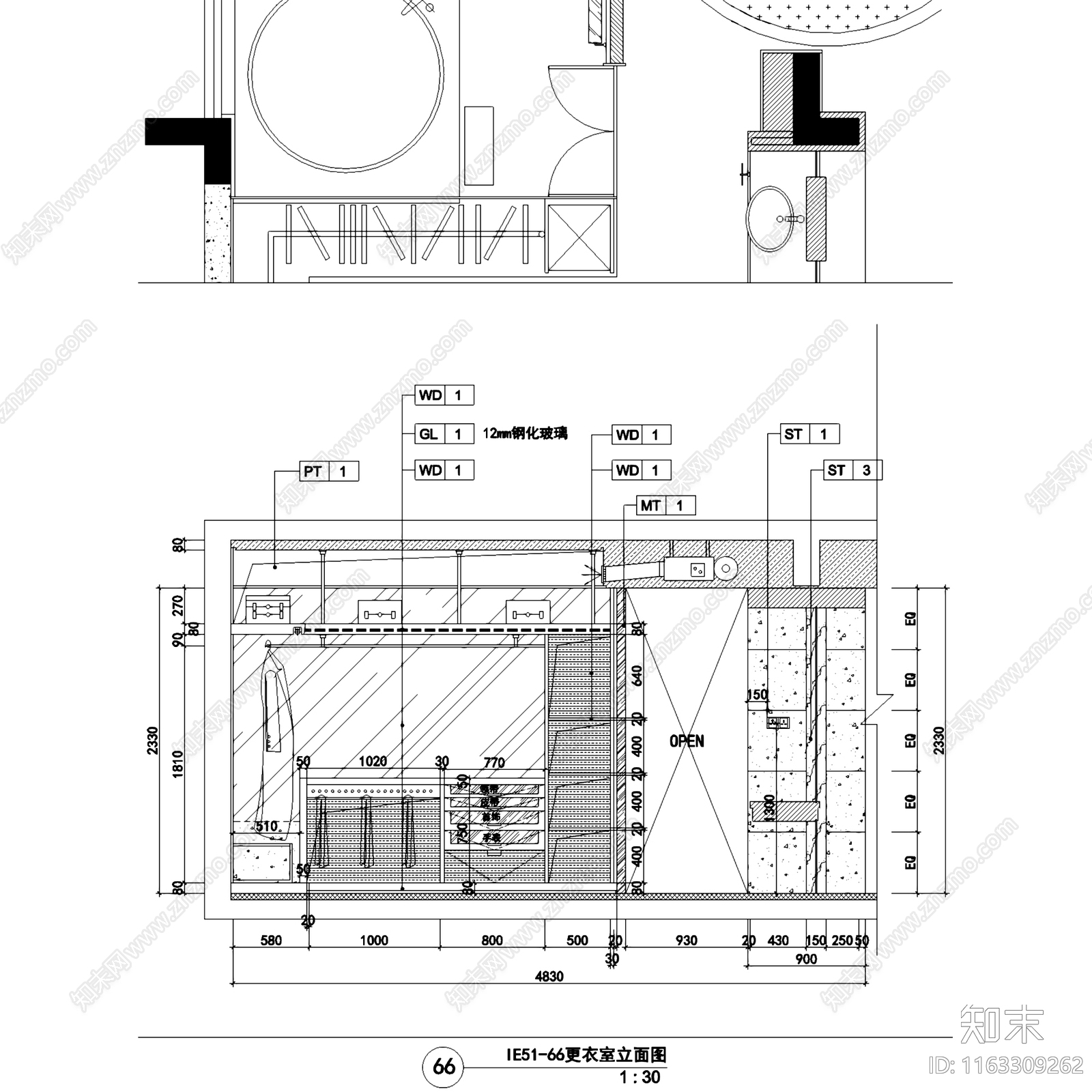 现代简约万科燕南园四层别墅室内家装cad施工图下载【ID:1163309262】