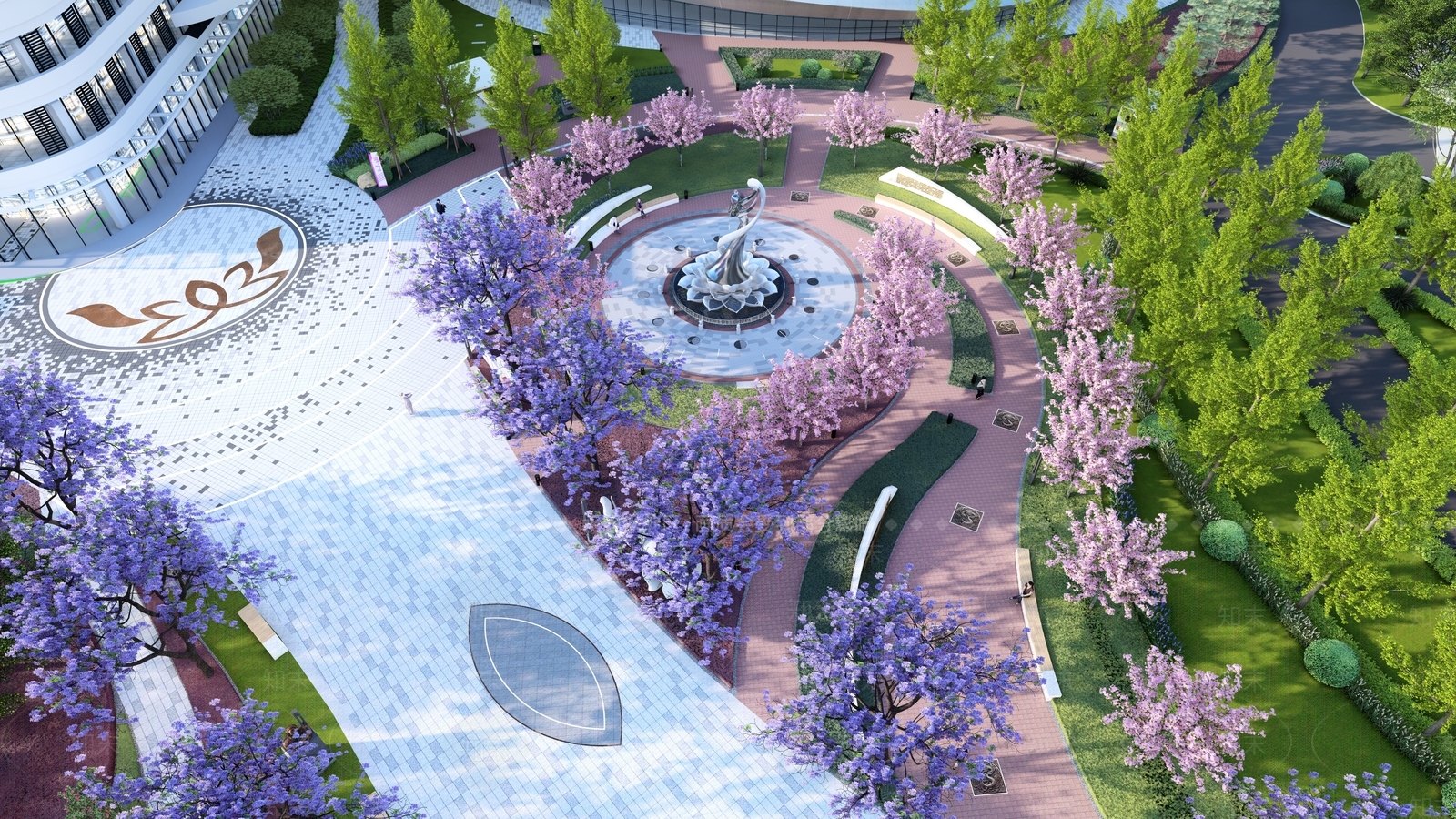 现代景观公园SU模型下载【ID:1163309649】