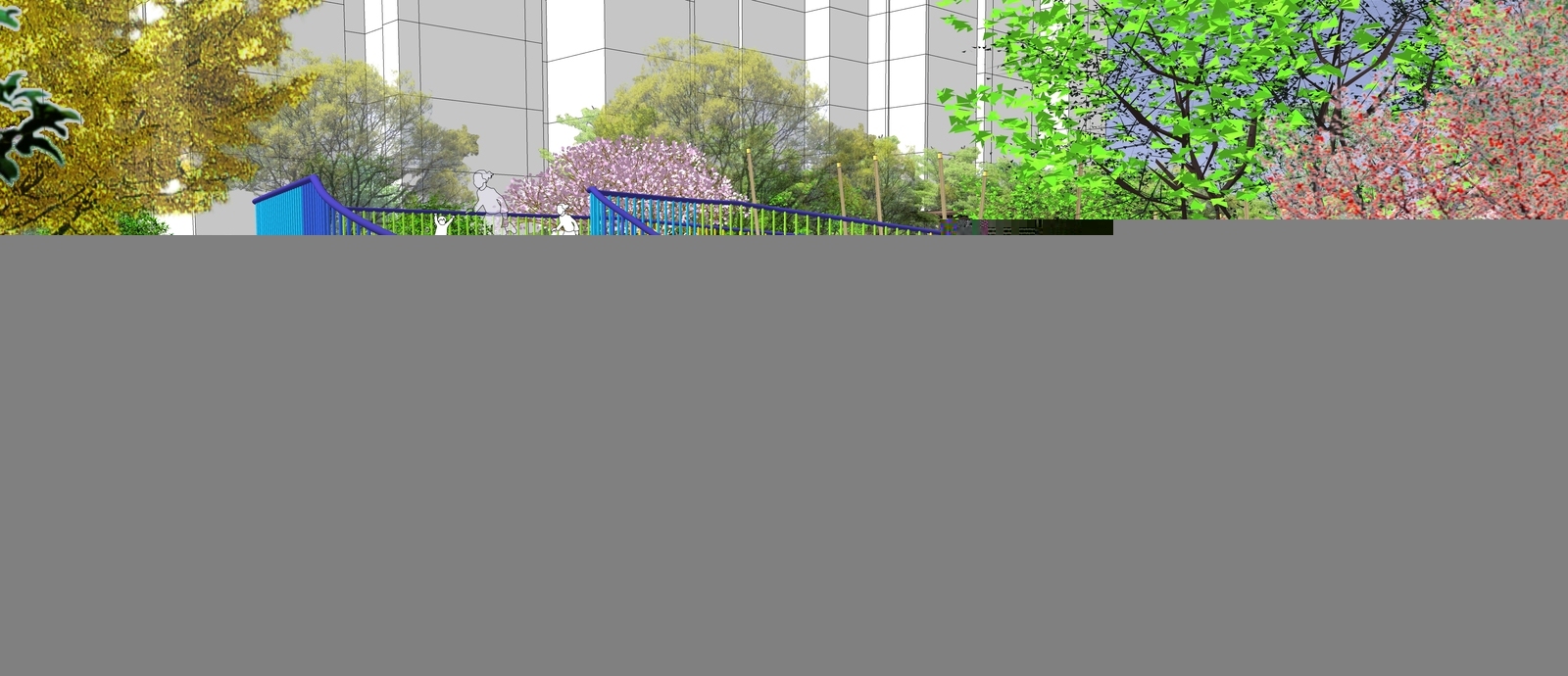 新中式小区景观SU模型下载【ID:1163310221】