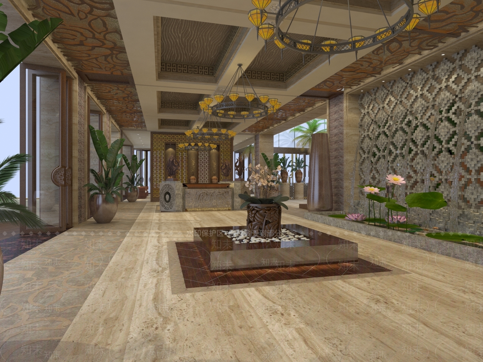 中式其他娱乐空间3D模型下载【ID:1163310189】