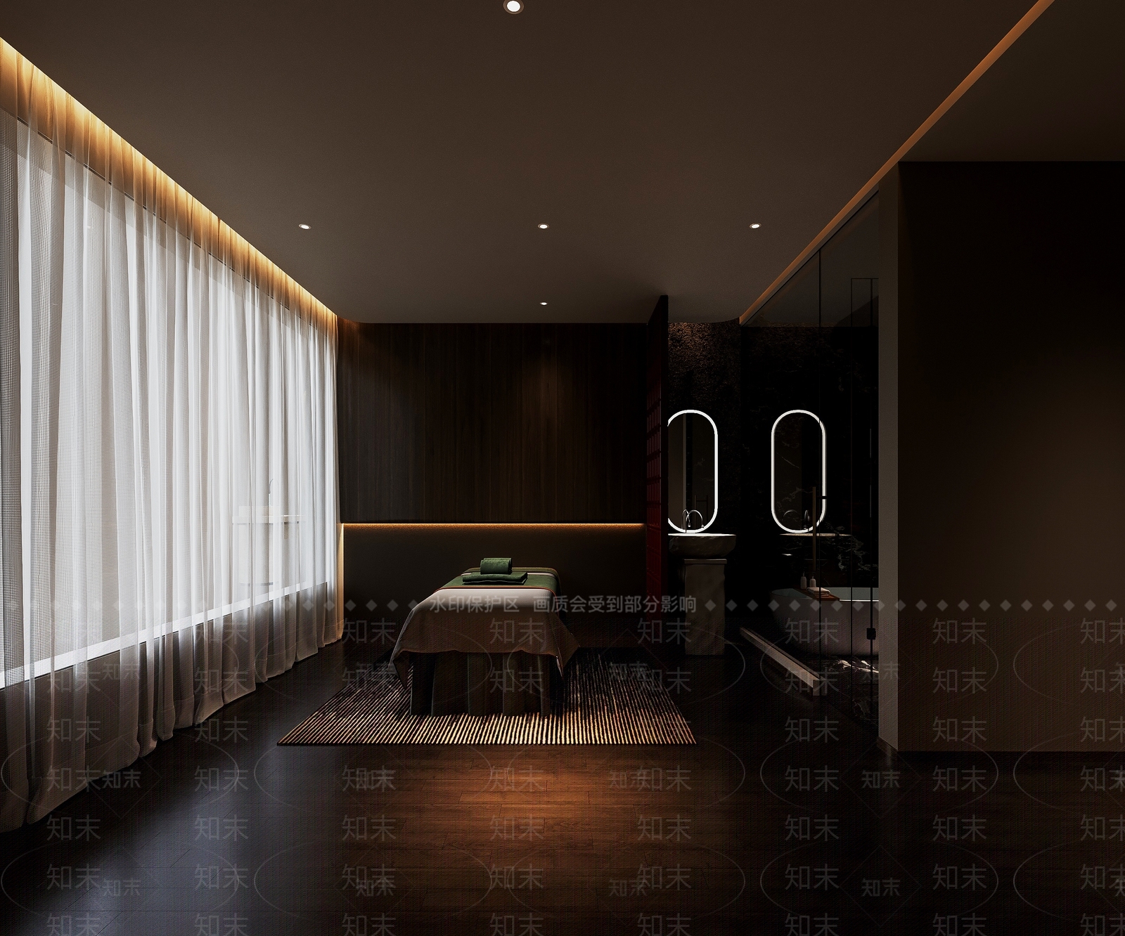 现代足浴店3D模型下载【ID:1163312130】