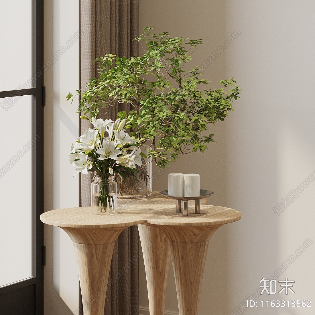 现代花艺3D模型下载【ID:1163313562】