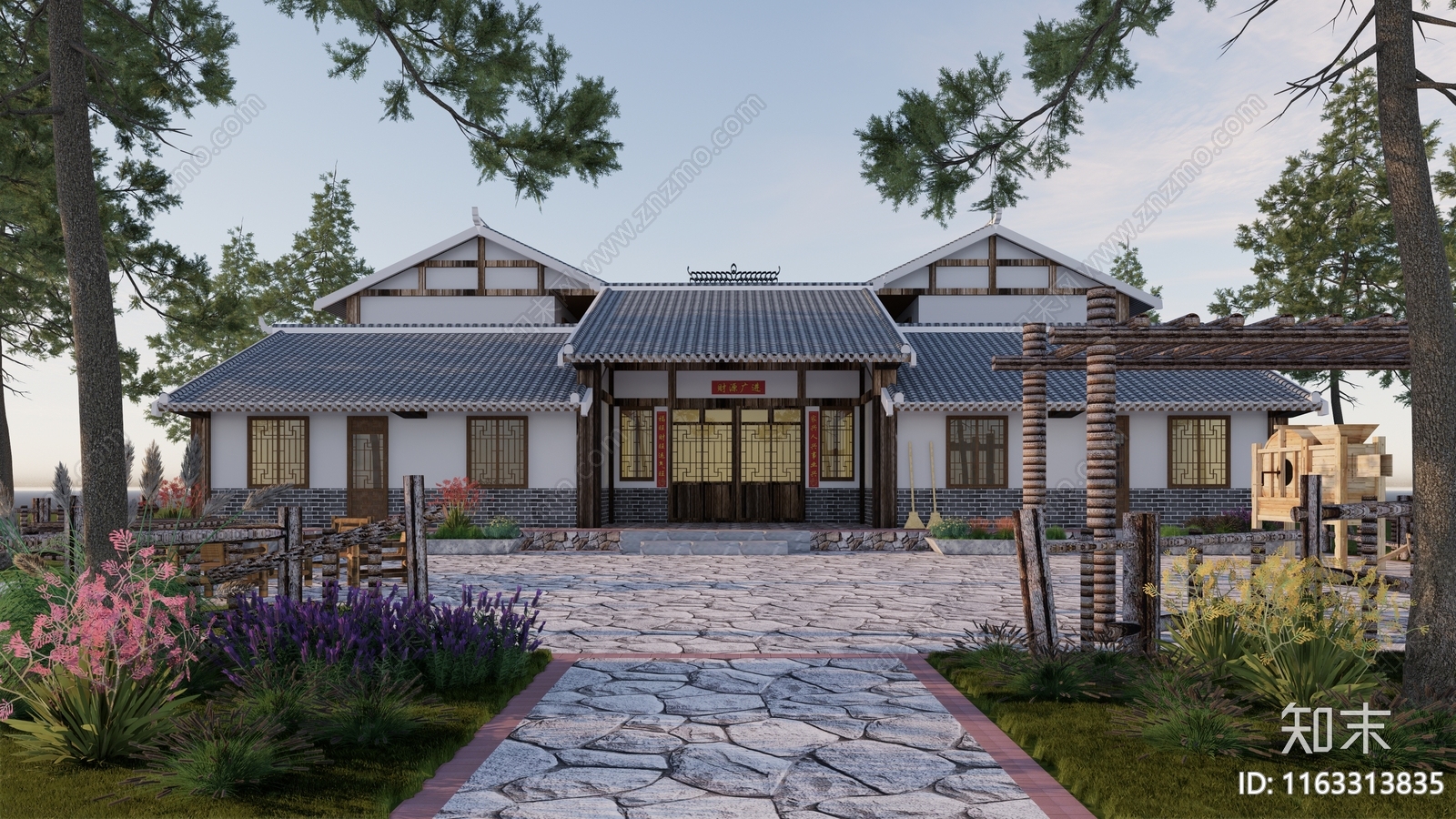 复古乡村民房SU模型下载【ID:1163313835】