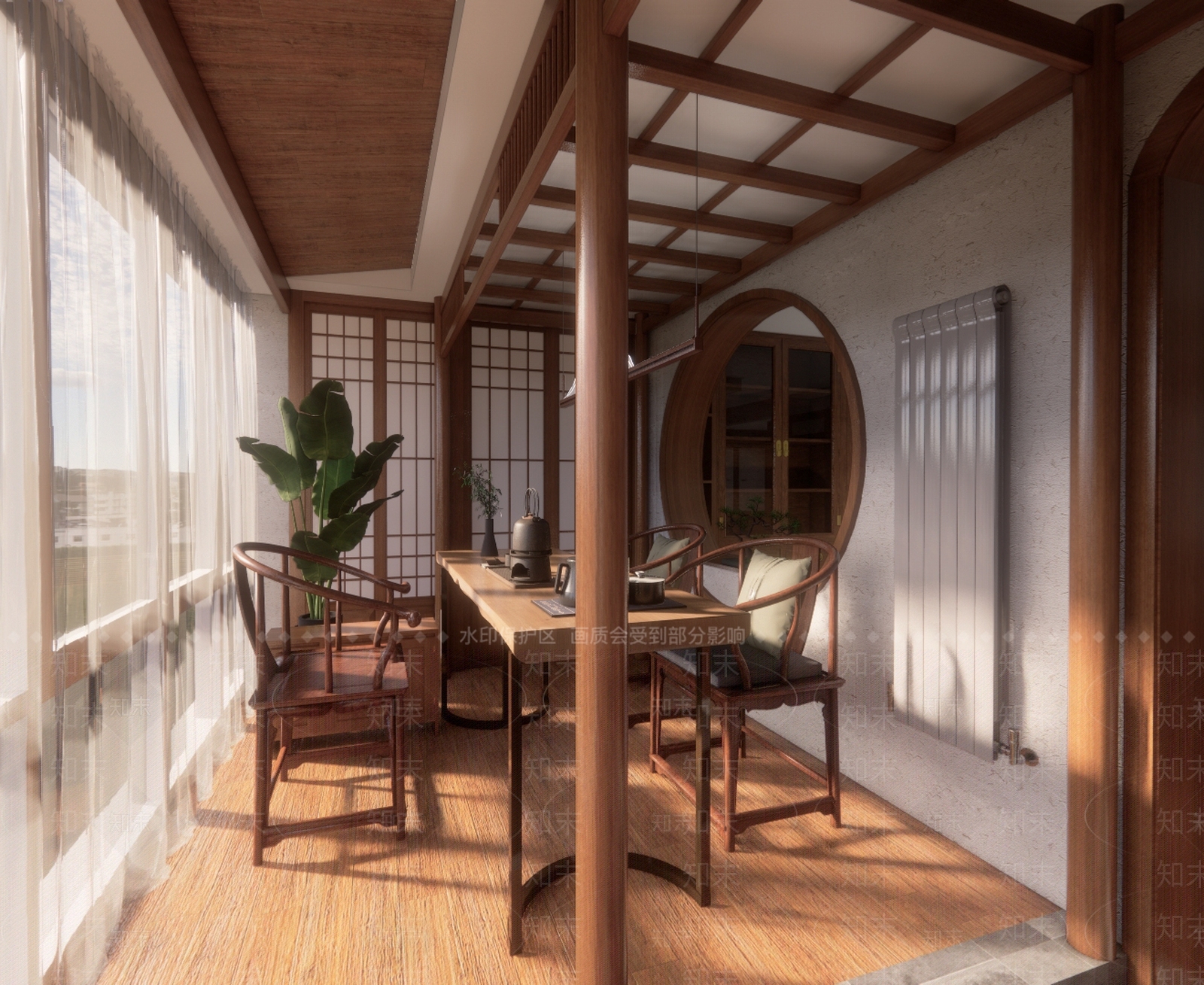 中式日式木屋SU模型下载【ID:1163318300】
