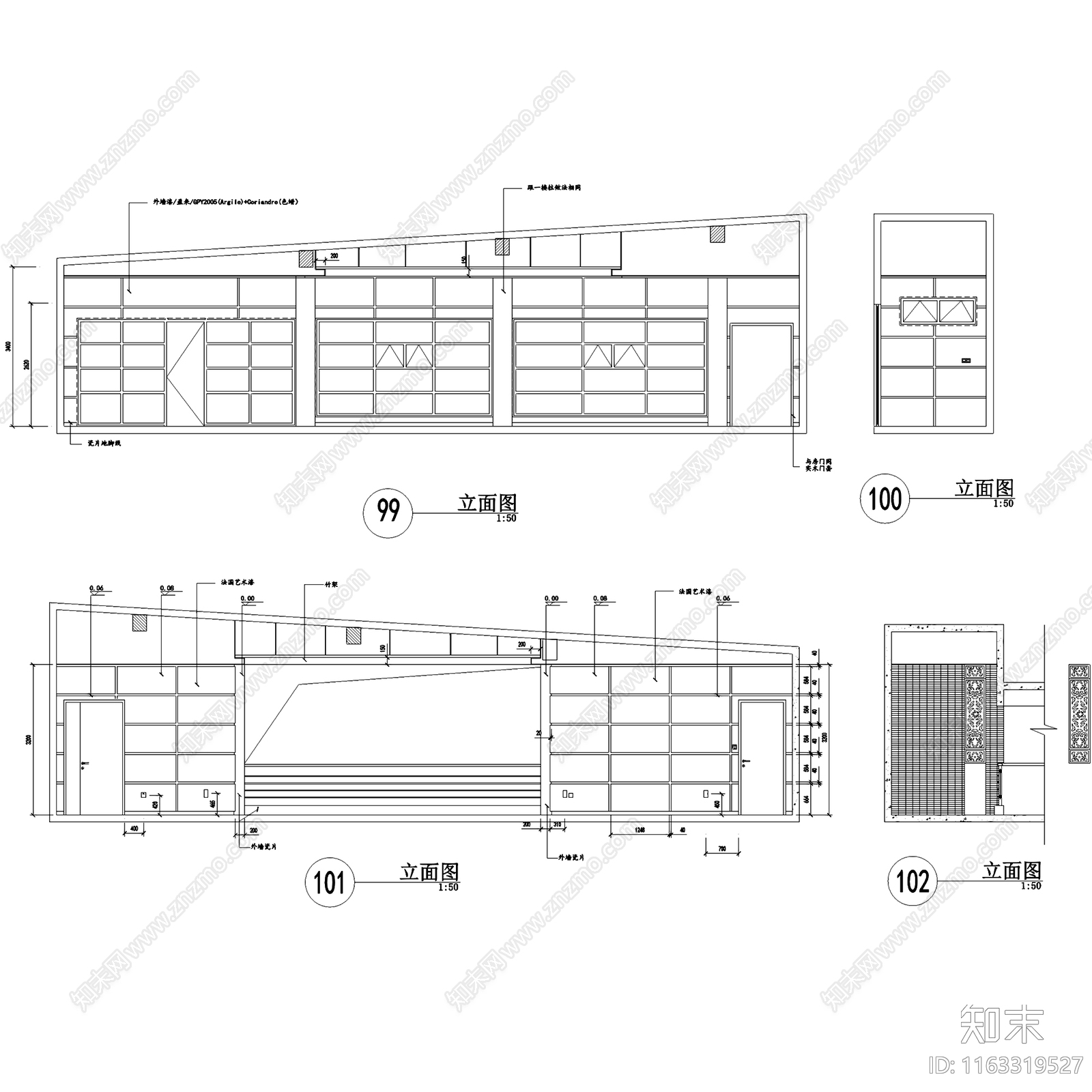 中式欧式混搭二层别墅室内家装cad施工图下载【ID:1163319527】