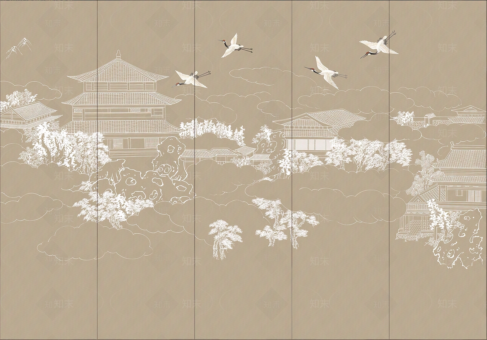 新中式中式壁纸贴图下载【ID:1163320625】_【知末网贴图库】