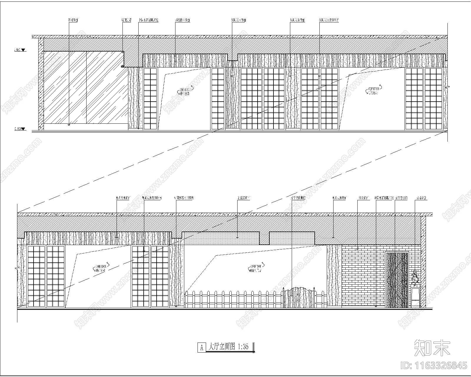 日式自助餐厅施工图下载【ID:1163326845】