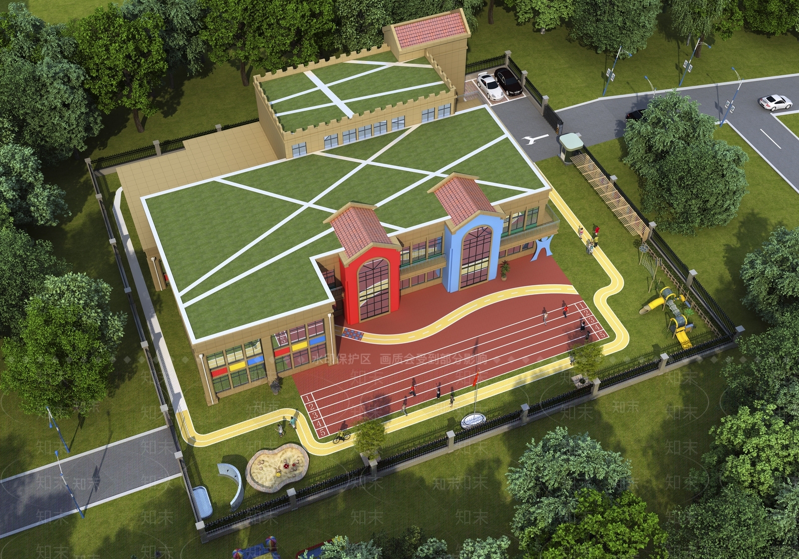 现代鸟瞰规划3D模型下载【ID:1163327789】
