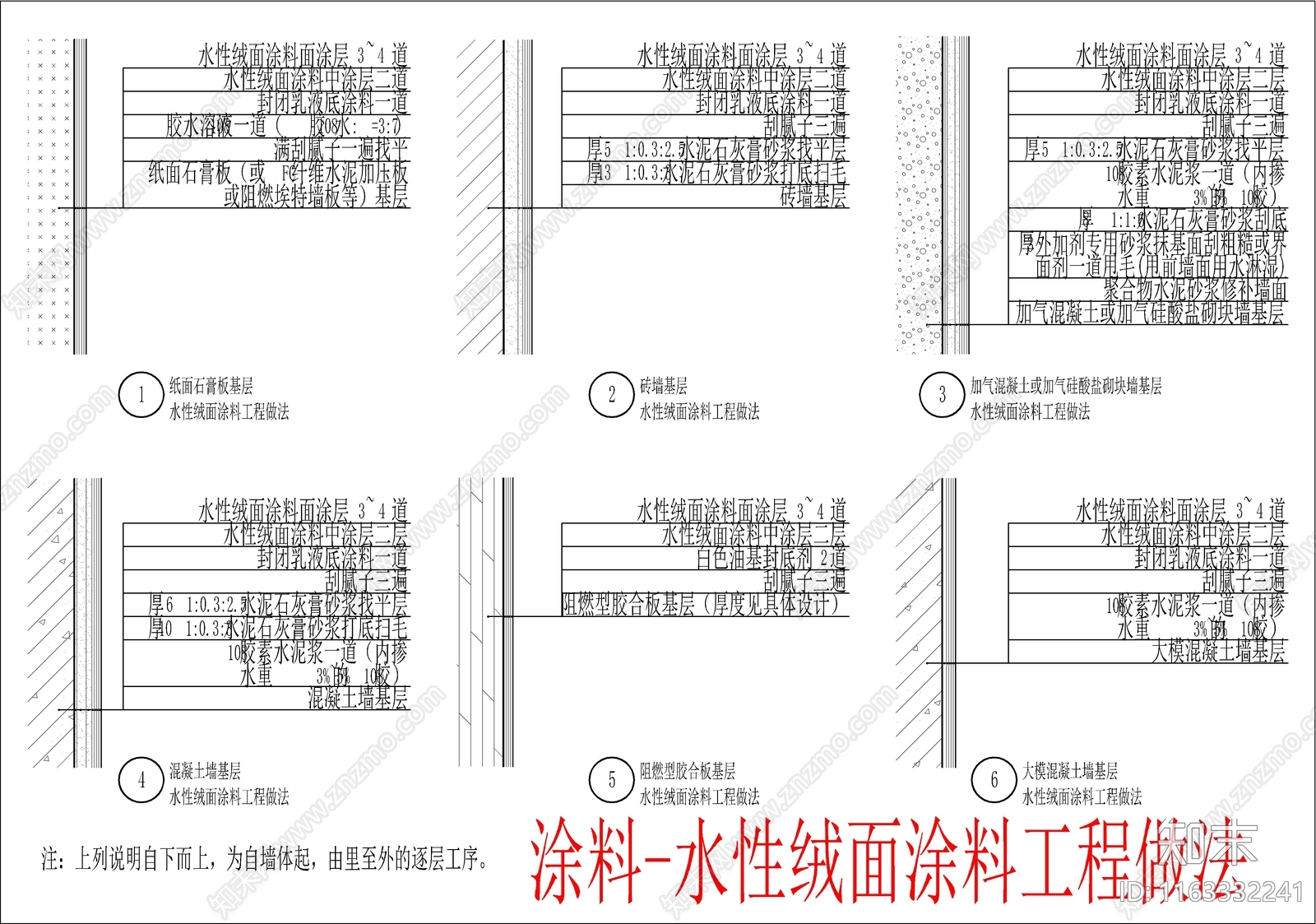 现代墙面节点cad施工图下载【ID:1163332241】