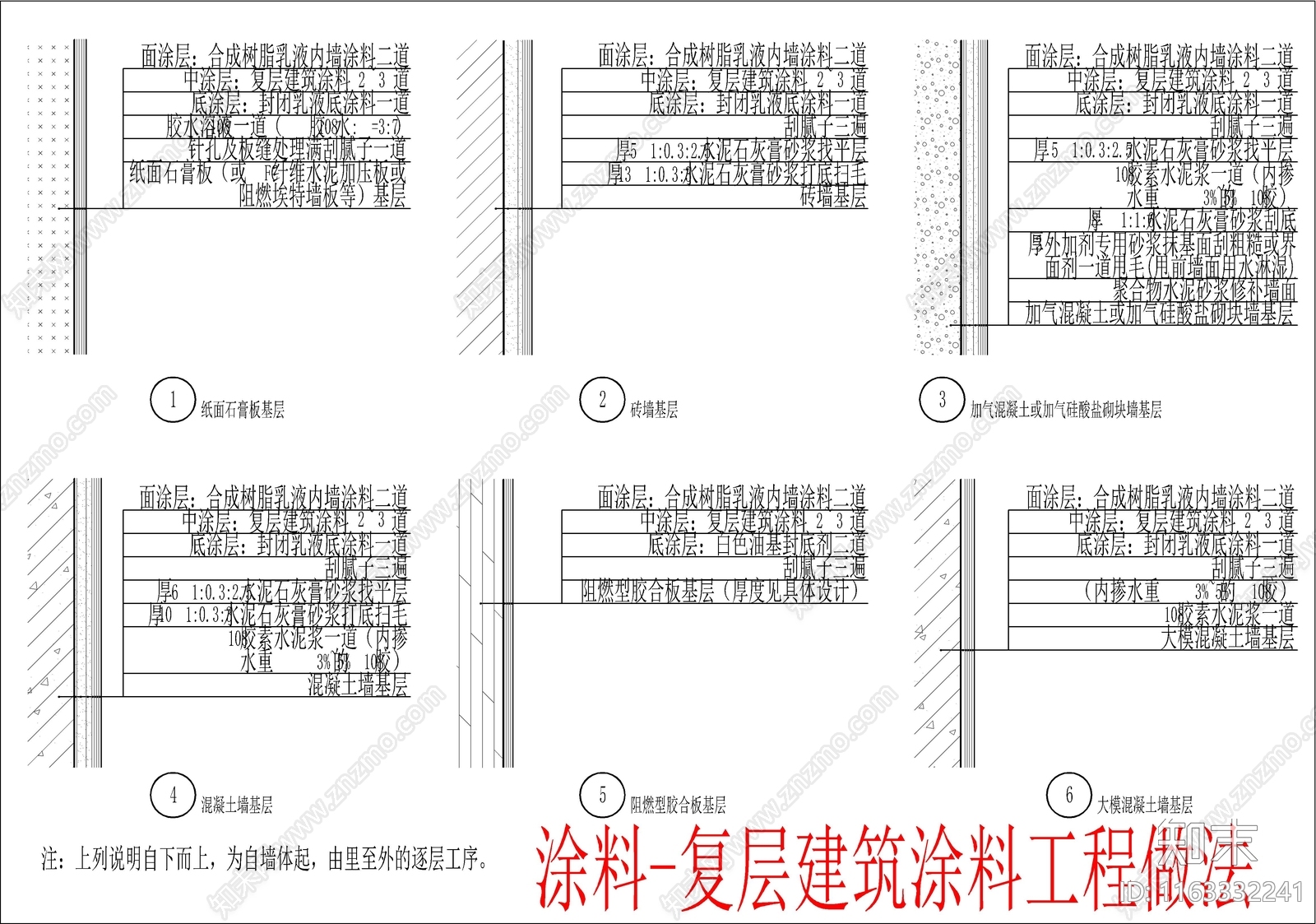 现代墙面节点cad施工图下载【ID:1163332241】