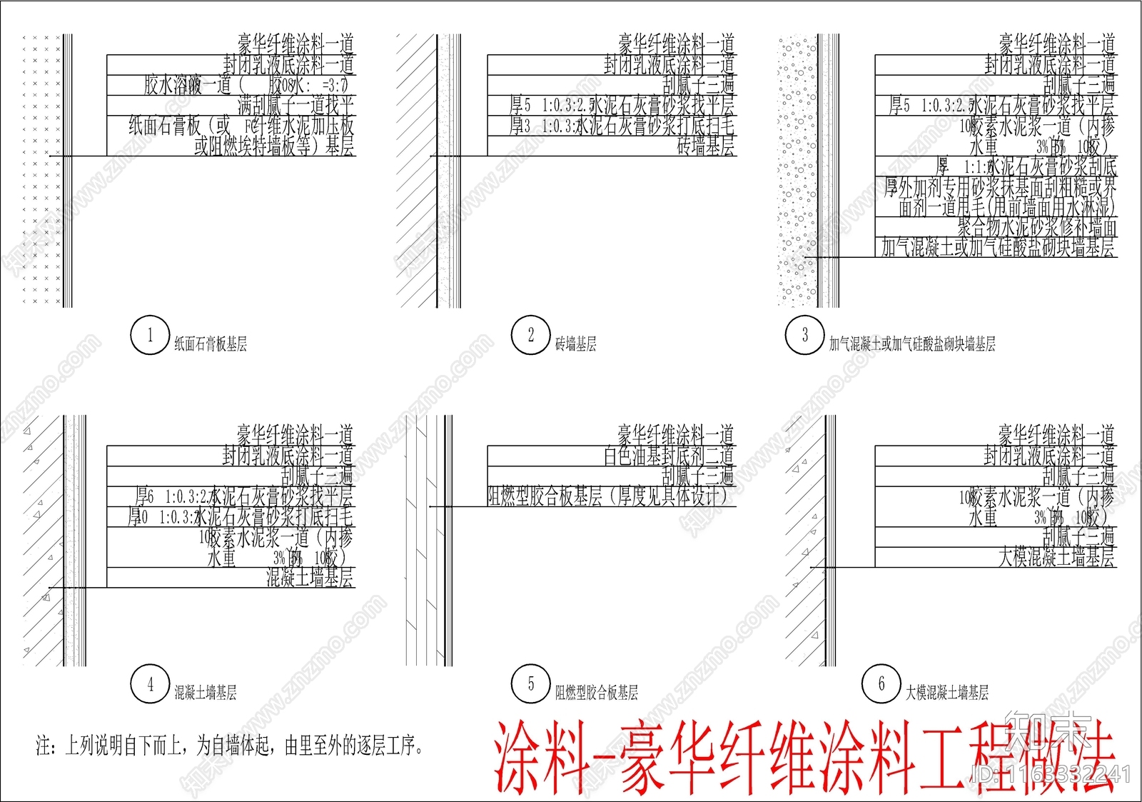 现代墙面节点cad施工图下载【ID:1163332241】