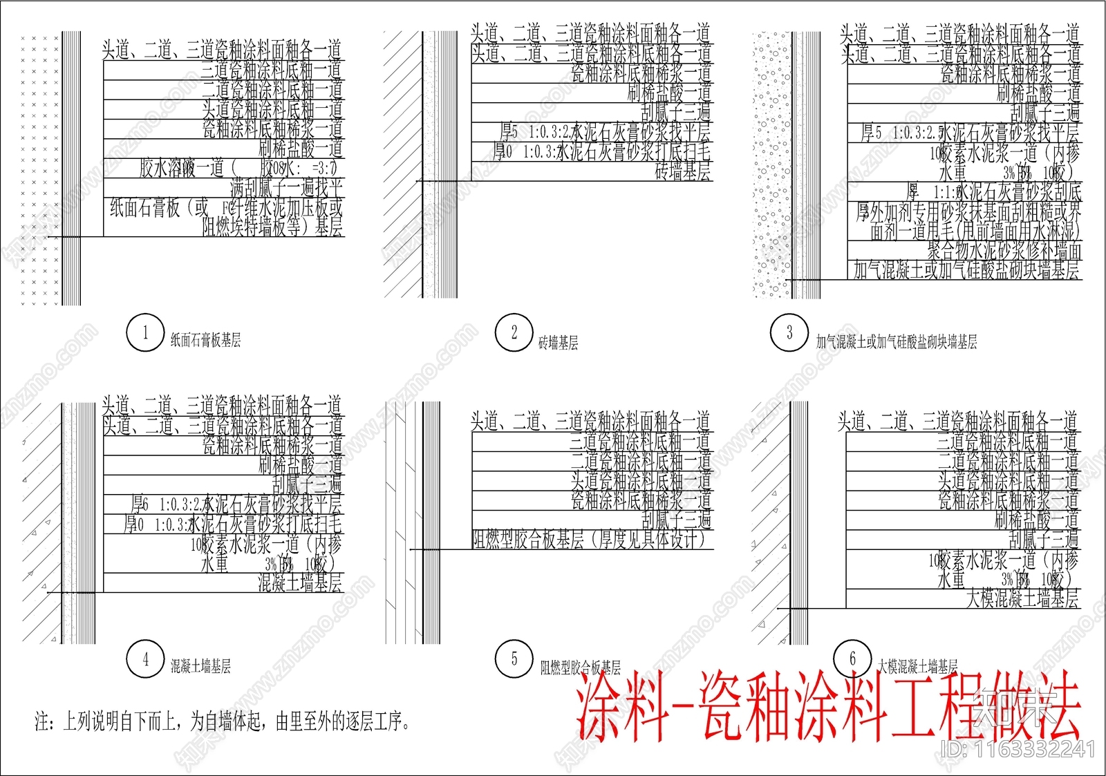 现代墙面节点cad施工图下载【ID:1163332241】