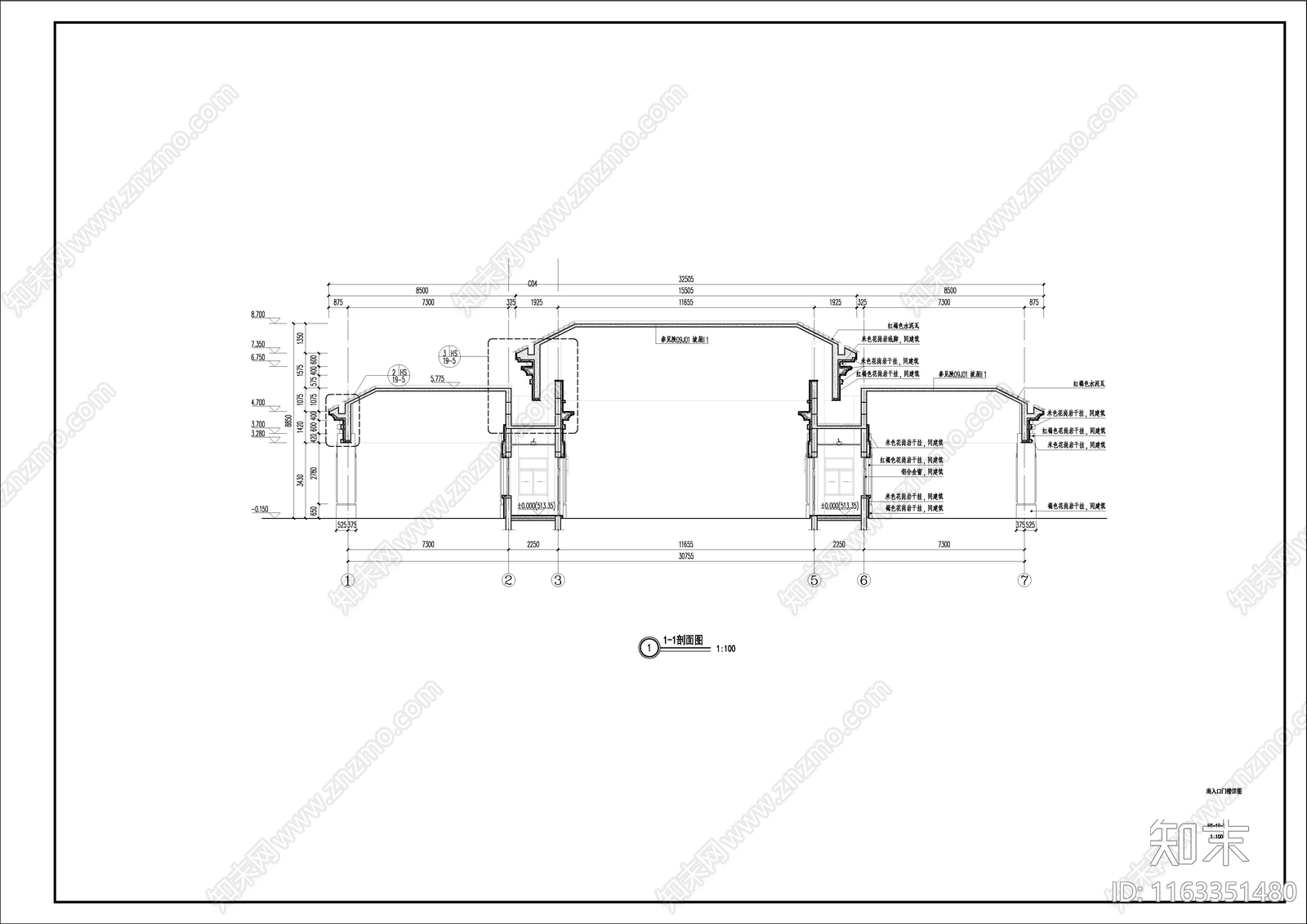 现代小区景观cad施工图下载【ID:1163351480】