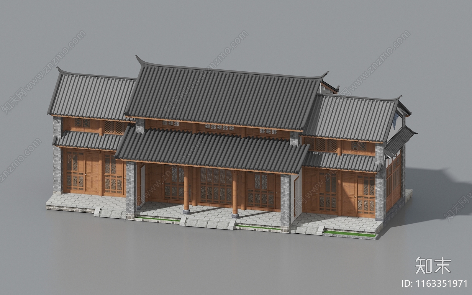 中式其他商业建筑3D模型下载【ID:1163351971】