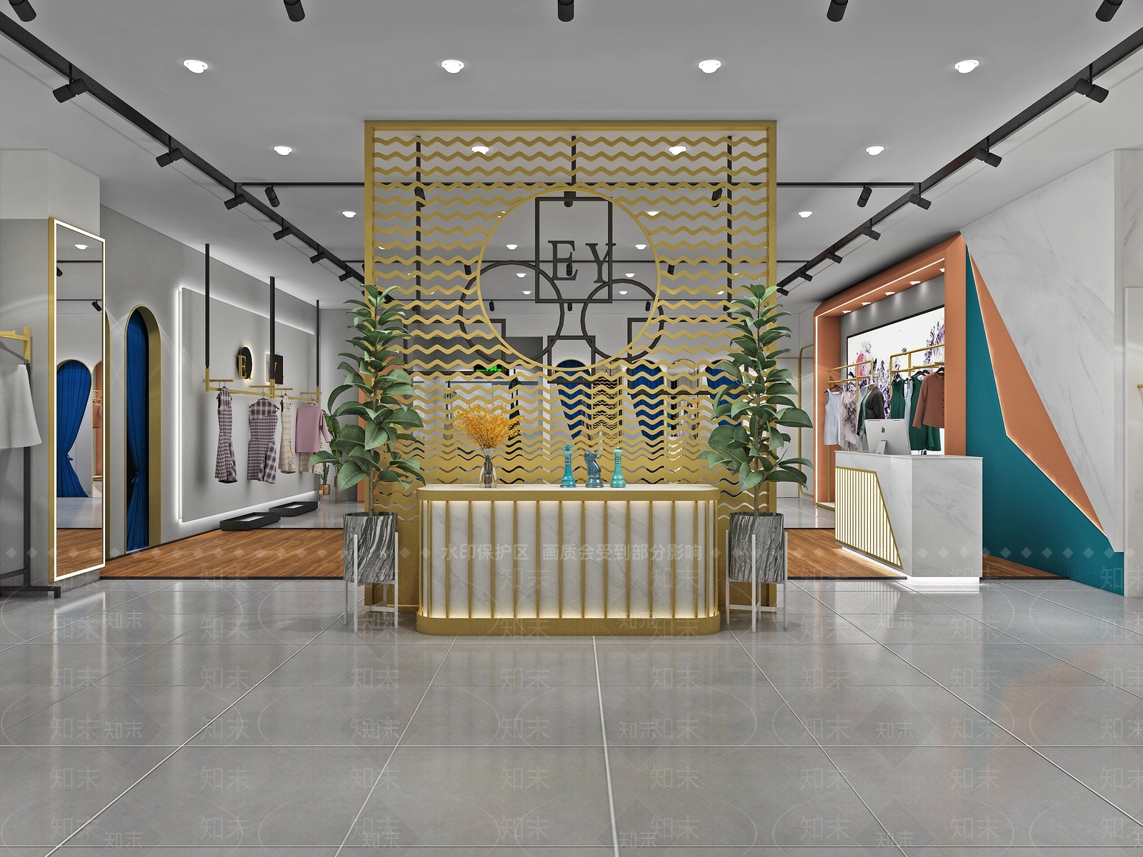 现代服装店3D模型下载【ID:1163367100】