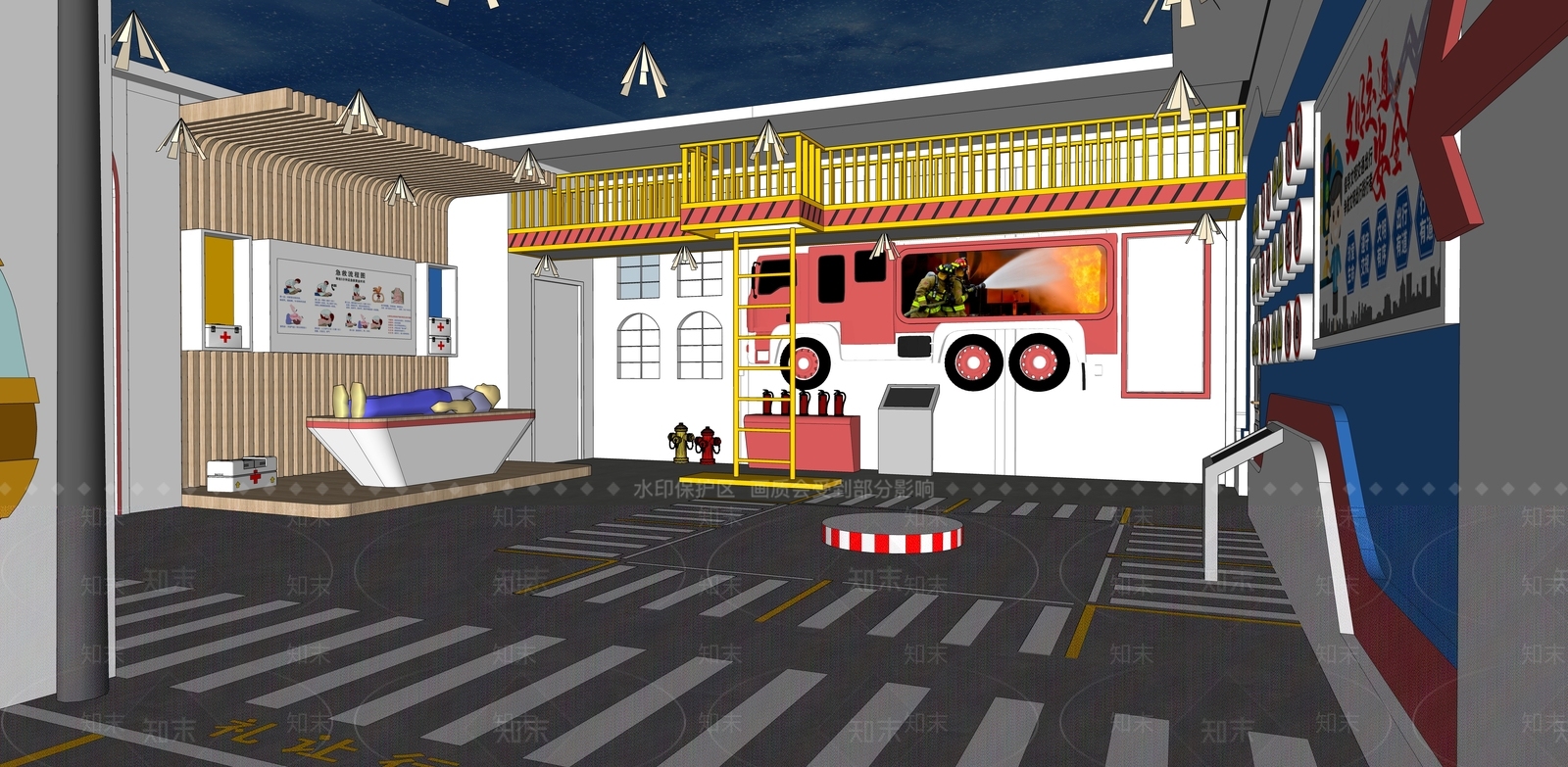 现代其他学校空间SU模型下载【ID:1163367172】