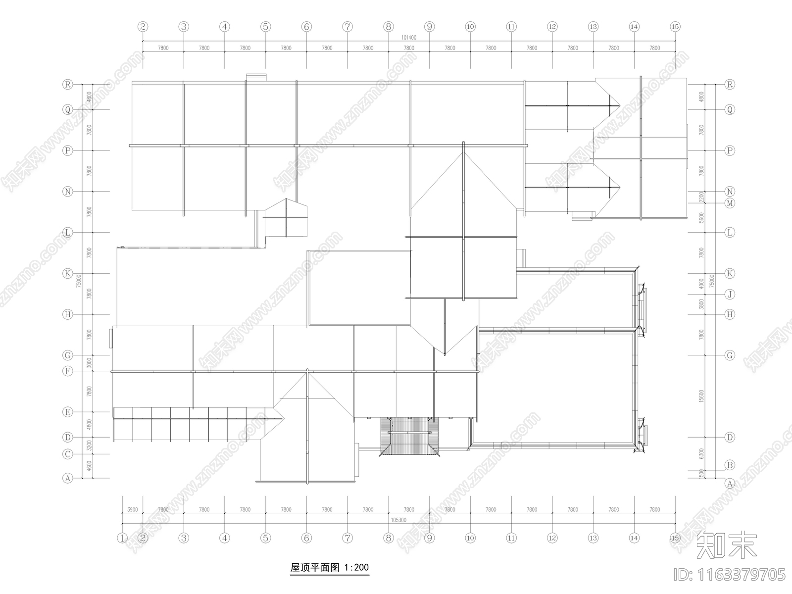 现代中式博物馆建筑施工图下载【ID:1163379705】