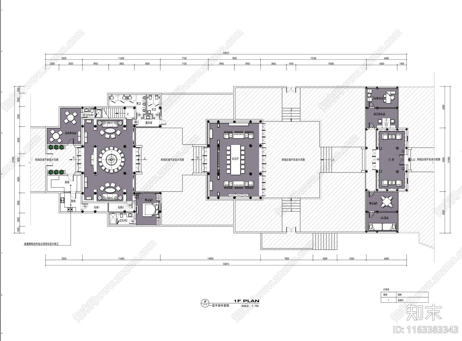 新中式会所cad施工图下载【ID:1163383343】