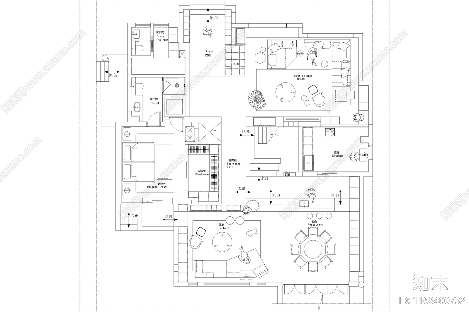 其他家装平面图施工图下载【ID:1163400732】