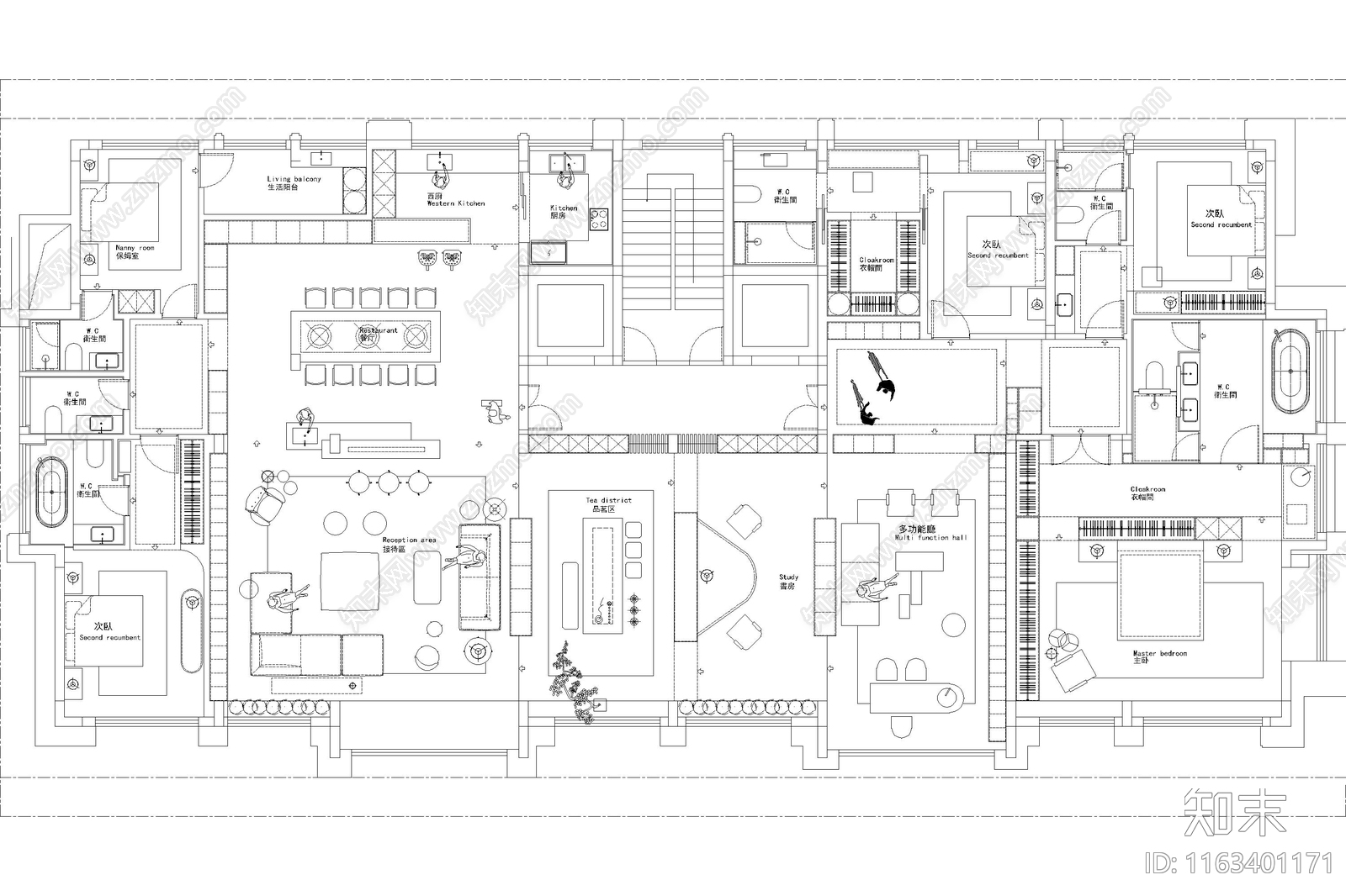 其他家装平面图cad施工图下载【ID:1163401171】